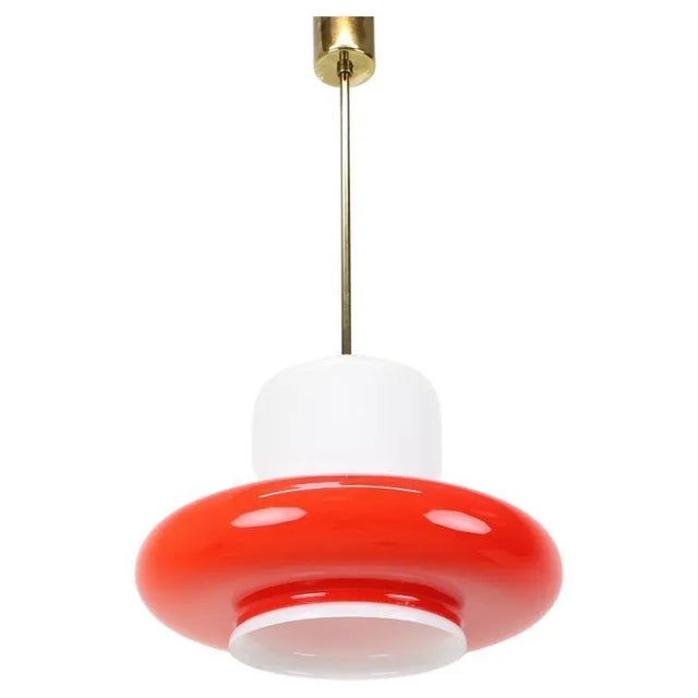 Opaline Glass Pendant Light, Czechoslovakial, 1960s For Sale - Image 11 of 11