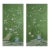 Chinoiserie Hand-Painted Wallpaper Panels, Emerald Green Background With Floral, Bird & Porcelain Vase Mural, Set of 2 For Sale