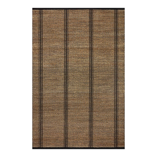 Angela Rose x Loloi Colton Natural / Black 18" x 18" Sample Rug For Sale