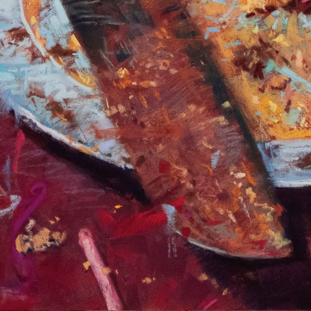 Contemporary The Last Slice by Jeff Slemons | Soft pastel on sanded paper Still life of a cake on a plate with remnants. For Sale - Image 3 of 3