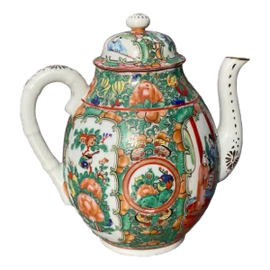 Early 20th Century Rose Medallion Tea Pot