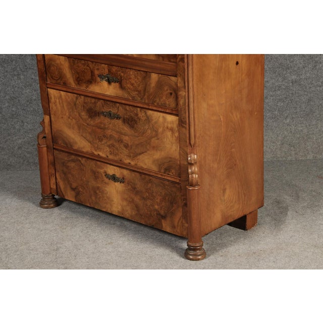 Mid 19th Century Antique Louis Phillipe Secretary in Walnut, 1860 For Sale - Image 5 of 18