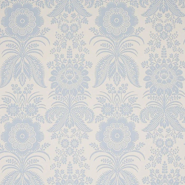 English Sample - Schumacher Greta Wallpaper in Ivory For Sale - Image 3 of 3