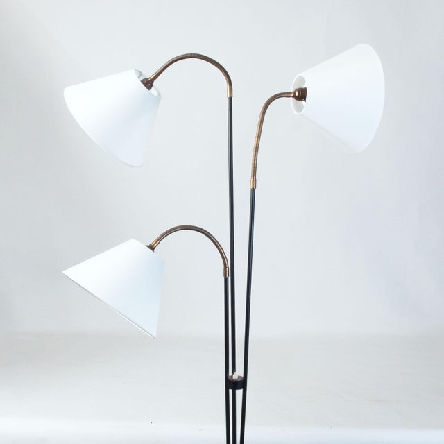 Floor Lamp with Three Adjustable Arms and Tripod Base, 1950s For Sale - Image 4 of 9