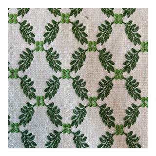 Green Cotton Upholstery Fabric For Sale