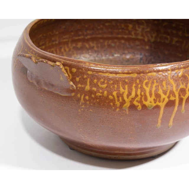 Studio Pottery Bowl With Handles For Sale - Image 4 of 7