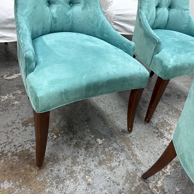 Bernhardt Art Deco Tufted Side Chairs, Set of Six For Sale - Image 11 of 12