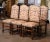 Late 20th Century Set of Six Mid-Century French Louis XIII Walnut Dining Chairs With Tapestry Seat For Sale - Image 5 of 10