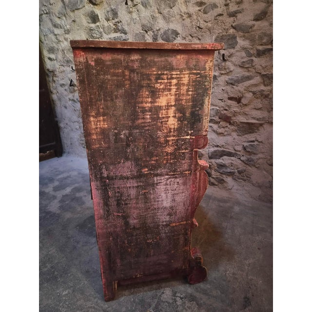 Antique French PaintedPoplar and Pine Shop Chest of Drawers, 1850s For Sale - Image 17 of 18