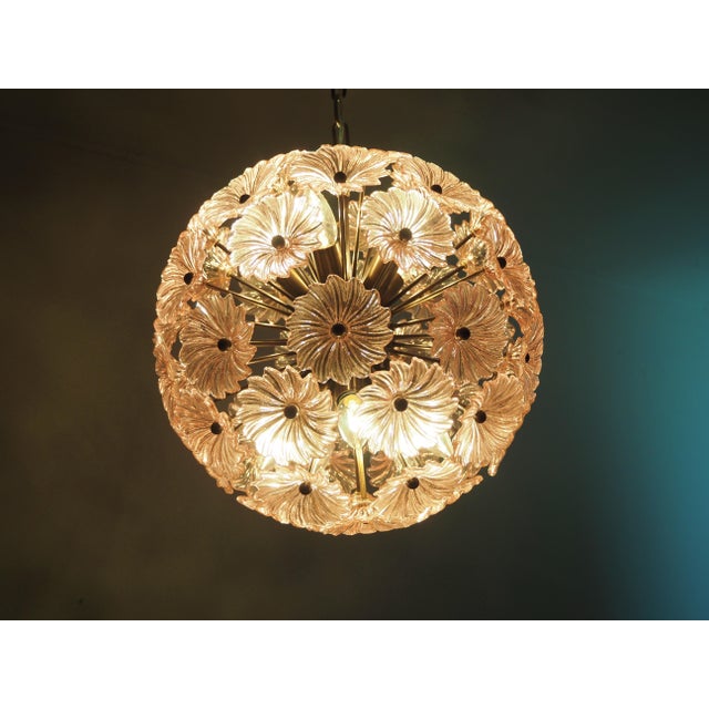 Pink Vintage Italian Sputnik Crystal Chandelier, 1990s For Sale - Image 8 of 12