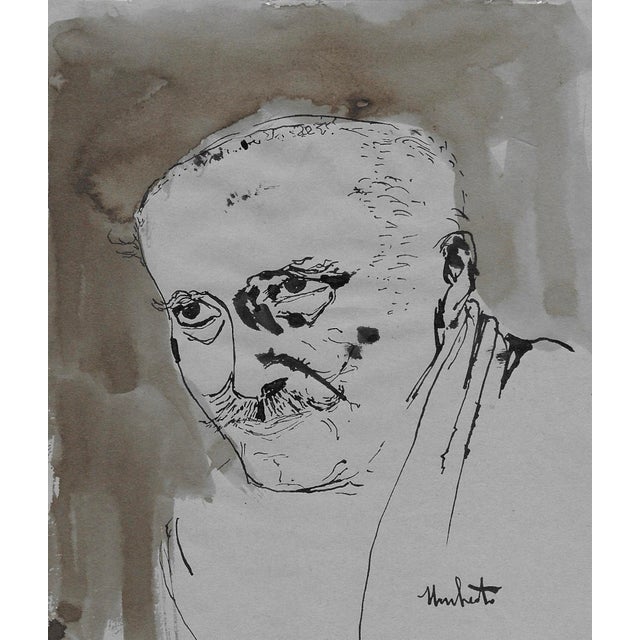 Umberto Roberto (Roman) Romano (1905 - 1984). Born Italy, worked in New York City and Provincetown. MCM watercolor and ink...