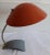 Metal Vintage Gray Metal Base and Orange Shade Table Lamp, 1950s For Sale - Image 7 of 7