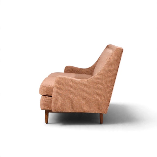 Drexel Kipp Stewart for Drexel Mid Century Walnut Sofa For Sale - Image 4 of 9