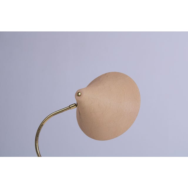 Brass and Beige Crowfoot Table Lamp attributed to Cosack Leuchten, 1950s For Sale - Image 13 of 18