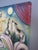 Surrealism Memory Lane by Zoa Ace | Oil on canvas Woman with flowers and various surreal elements. For Sale - Image 3 of 5