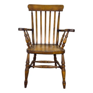 Antique English Windsor Style Country Armchair For Sale