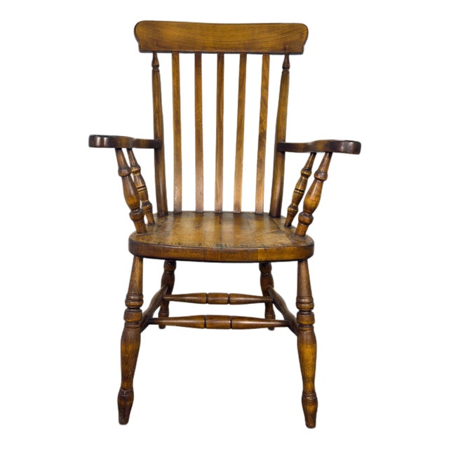 Antique English Windsor Style Country Armchair For Sale