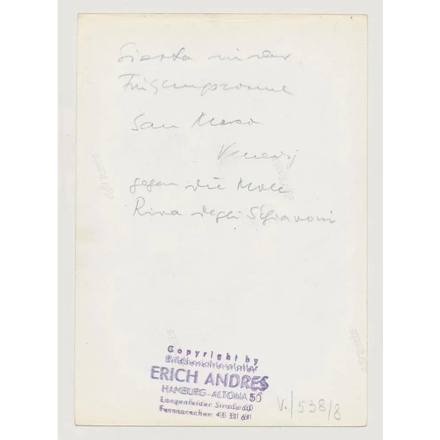 Erich Andres, Venice: Men Sitting at Markus Square, Italy, 1950s, Black & White Photograph For Sale - Image 4 of 5