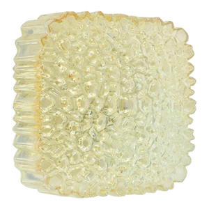 Mid-Century Amber Bubble Glass Wall Lamp by Helena Tynell for Limburg, Germany, 1970s