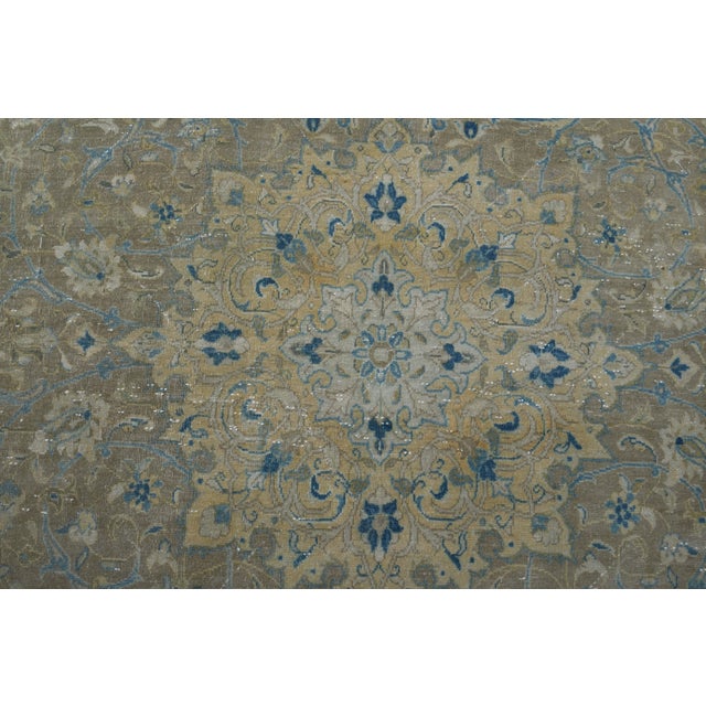 1970s Vintage Persian Handmade Wool Cotton Brown Area Rug For Sale - Image 11 of 11