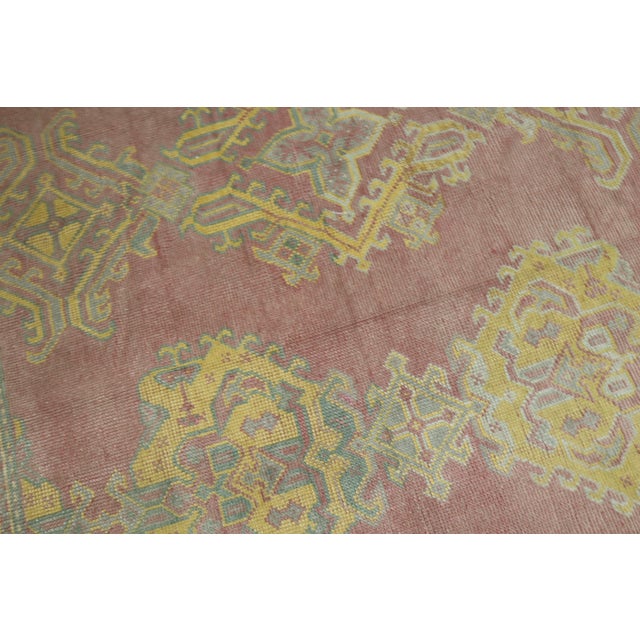 Rose Bright Yellow Antique Zabihi Collection Turkish Oushak Carpet - 8'2" x 10'4" For Sale In New York - Image 6 of 10