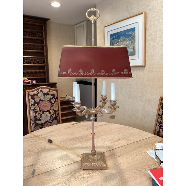 French Vintage Tole Lamp For Sale - Image 9 of 9