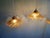 Gold Amber-Colored Pleated Glass Pendant Lights, 1930s, Set of 3 For Sale - Image 8 of 18