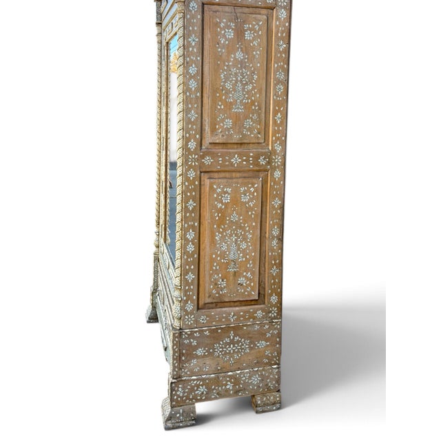 Late 19th Century Late 19th-Century Mother-of-Pearl and Bone Inlaid Vitrine Cabinet For Sale - Image 5 of 10