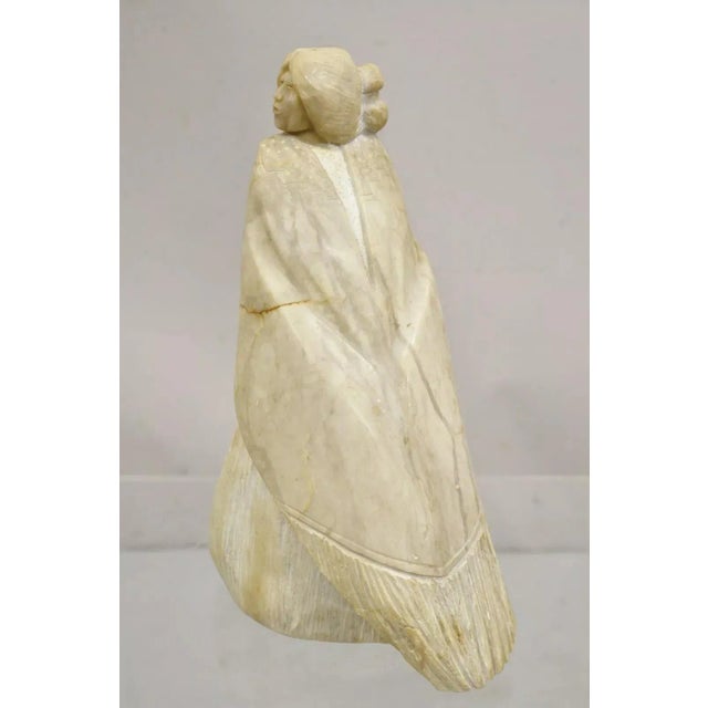Native American Late 20th Century Vintage Carved Alabaster American Indian Navajo Sculpture by Gregory Johnson For Sale - Image 3 of 12