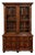 Antique English Large Bookcase Bookshelf Cabinet Double Door Glass Oak C. 1910s For Sale