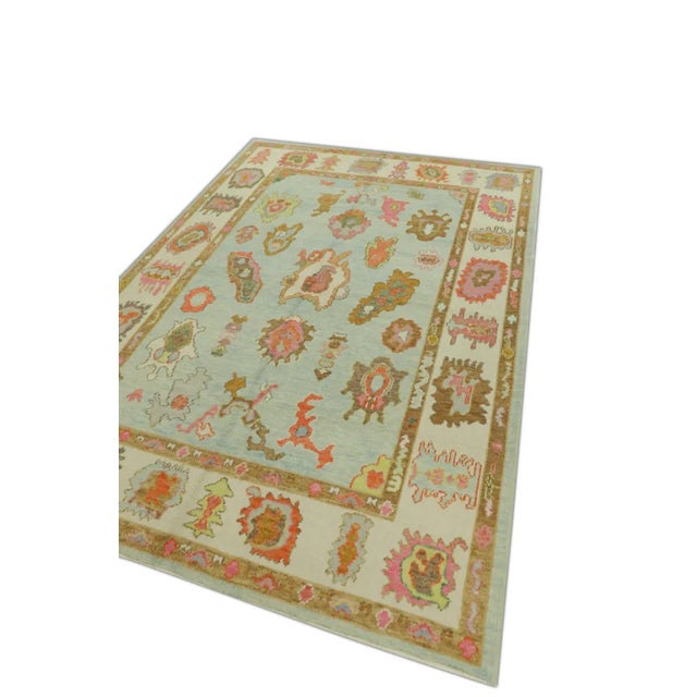 Early 21st Century Modern Turkish Oushak Rug 6'1" x 8'4" For Sale - Image 5 of 6