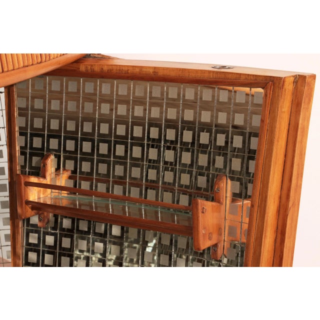 Mid-Century Modern Italian Bar Cabinet in Light Wood, 1940s For Sale - Image 3 of 16