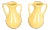 Robinson Ransbottom of Roseville Arts & Crafts Large Yellow Glazed Handled Art Pottery Jugs or Vases, Pair For Sale