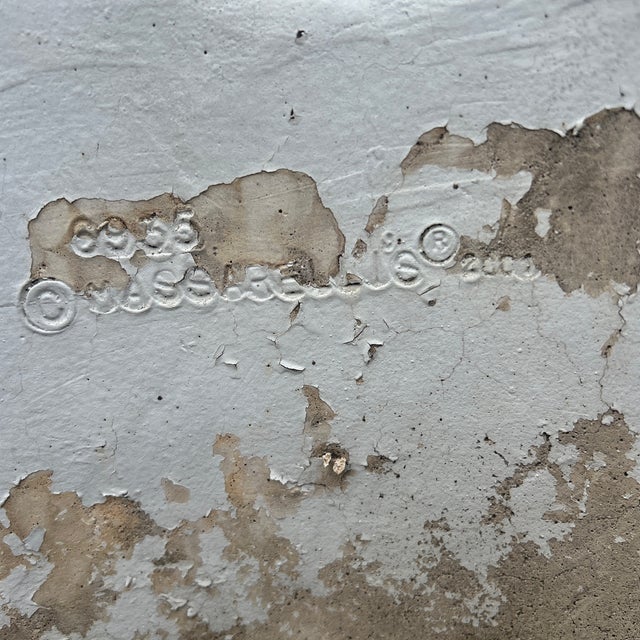 Mid 20th Century Large and Heavy White Naturally Aged Concrete Swan Planter For Sale - Image 12 of 12