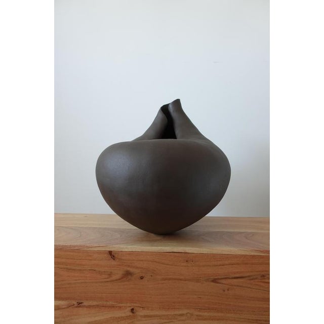 Blossom v sculptural ceramic vase by audrey vo van dimensions: d 29 x w 29 x h 32 cm materials: black clay (stoneware) -...