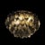 Modernist Handblown Murano Smoked Glass Polyhedral Flush Mount W/ Brass Fittings For Sale - Image 16 of 16