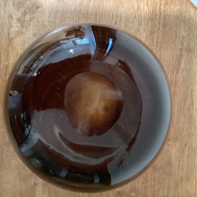 Late 20th Century Modern Art Glass Amber Color Vase For Sale In Chicago - Image 6 of 13