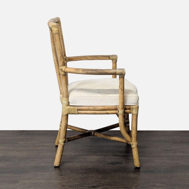 Wood Set of Ten McGuire Bamboo Dining Chairs For Sale - Image 7 of 18