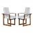 Vladimir Kagan 'Cubist' Dining Armchairs in Walnut, c 1967, New York - A Pair For Sale