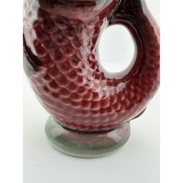 Mid-Century Modern Vintage MCM Jay Willfred Open Mouth Fish Vase Andrea by Sadek Portugal For Sale - Image 3 of 7