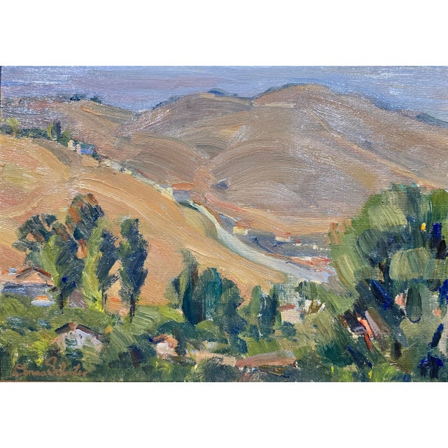 1920s Donna Norine Schuster - 1920s View of the Hollywood Hills-Oil Painting For Sale - Image 5 of 12