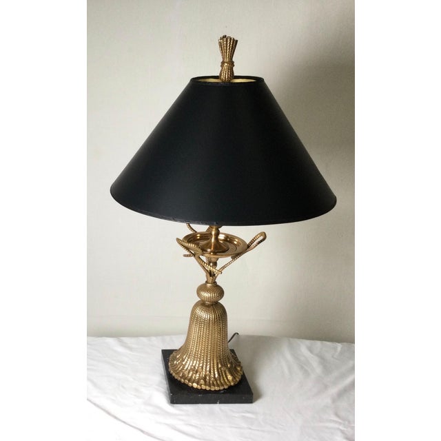 Neoclassical 1990s Cast Burnished Brass Chapman Table Lamp For Sale - Image 3 of 10