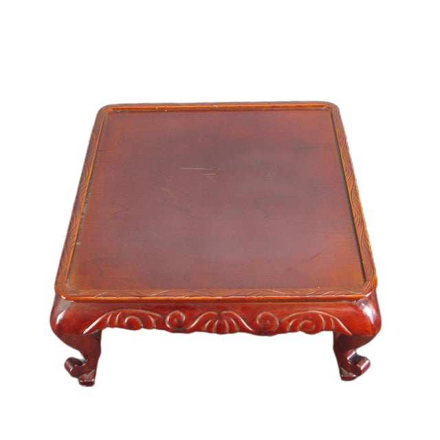 2000s Red Wooden Tray With Legs For Sale In Greensboro - Image 6 of 7