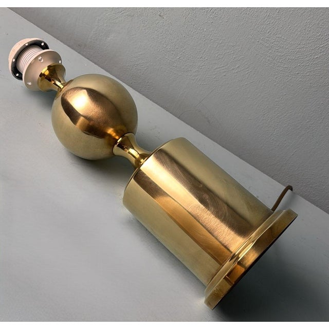 Maison Barbier 1960s Barbier Style French Space Age Brass Table Lamp For Sale - Image 4 of 12
