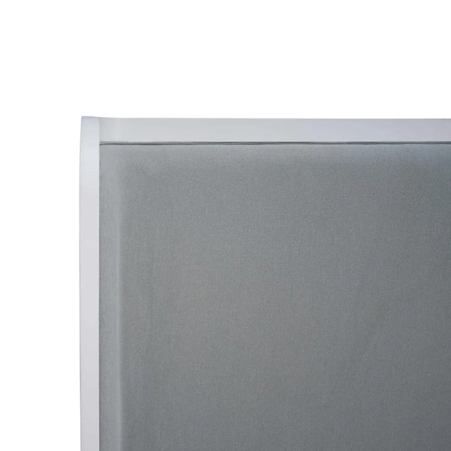 King Upholstered and Linen Wrapped Bed For Sale - Image 4 of 6