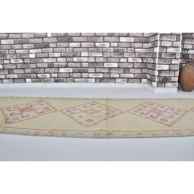 1950s Vintage Turkish Rug, Kurdish Style Geometric Runner For Sale - Image 5 of 10