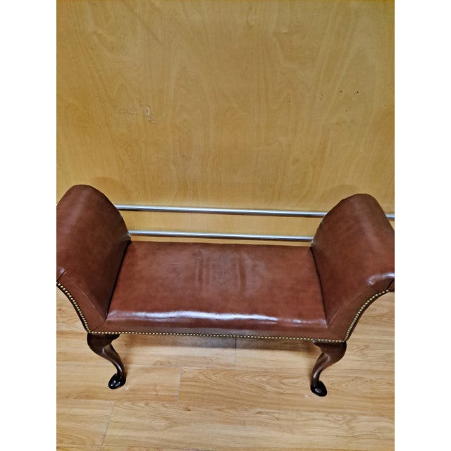 18th Century George III Mahogany Window Seat For Sale - Image 10 of 10