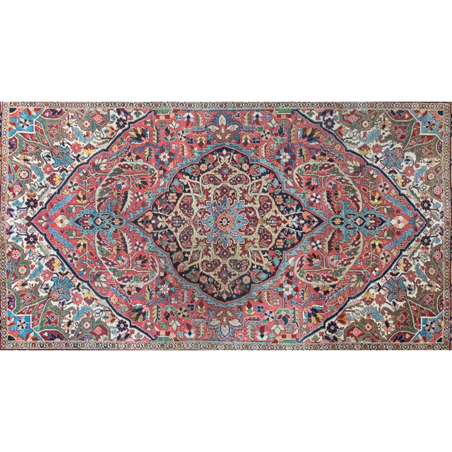 Early 20th Century Early 20th Century Persian Heriz Rug For Sale - Image 5 of 16