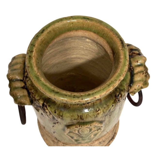 Vintage Half-Glazed Ceramic Vase by Hosley Pottery For Sale In Birmingham - Image 6 of 8