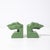 Art Deco Pair of Green Enameled Double Greyhound Bookends Signed Nuart Creations For Sale - Image 3 of 10